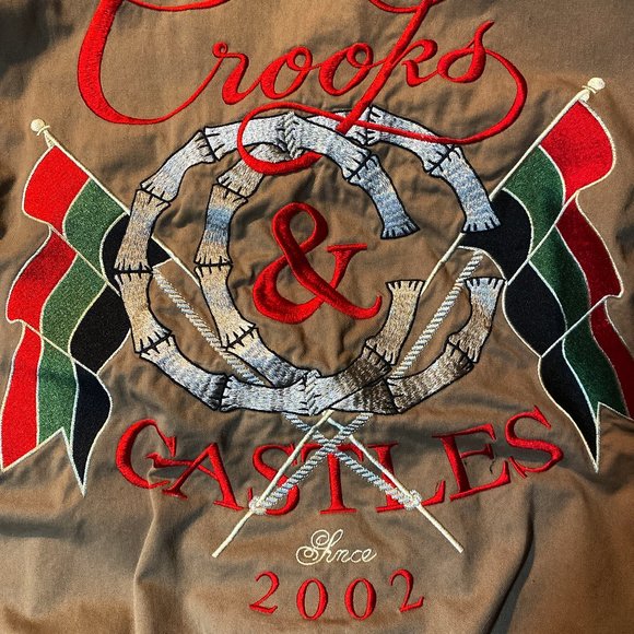 Crooks & Castles Brown Bomber/Letterman Jacket - Picture 3 of 4